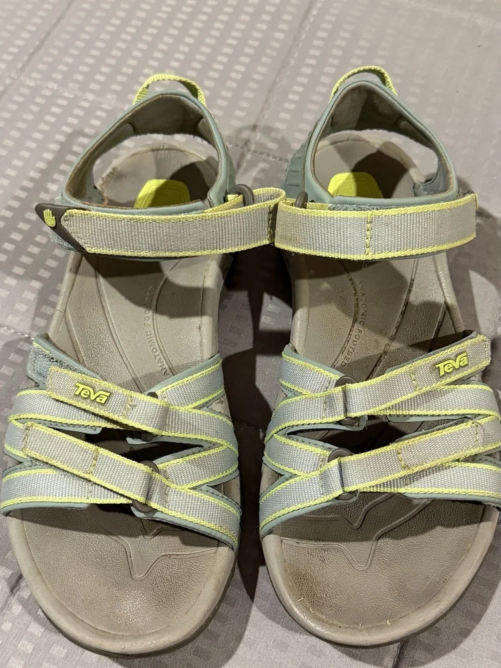 Teva Women’s Gray and Yellow Sport Sandals